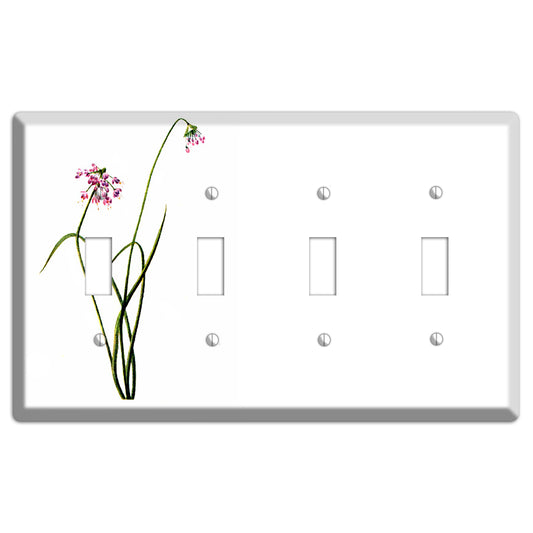 Allium Cernum 4 Toggle Wallplate