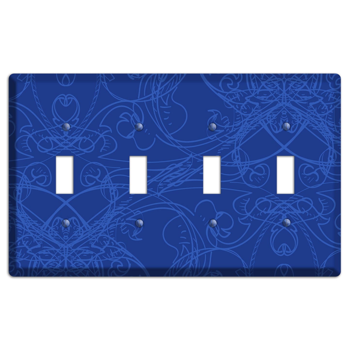 Blue Deco Sketch 4 Toggle Wallplate