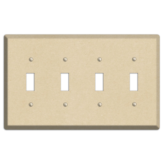 Double Pearl Lusta Kraft 4 Toggle Wallplate