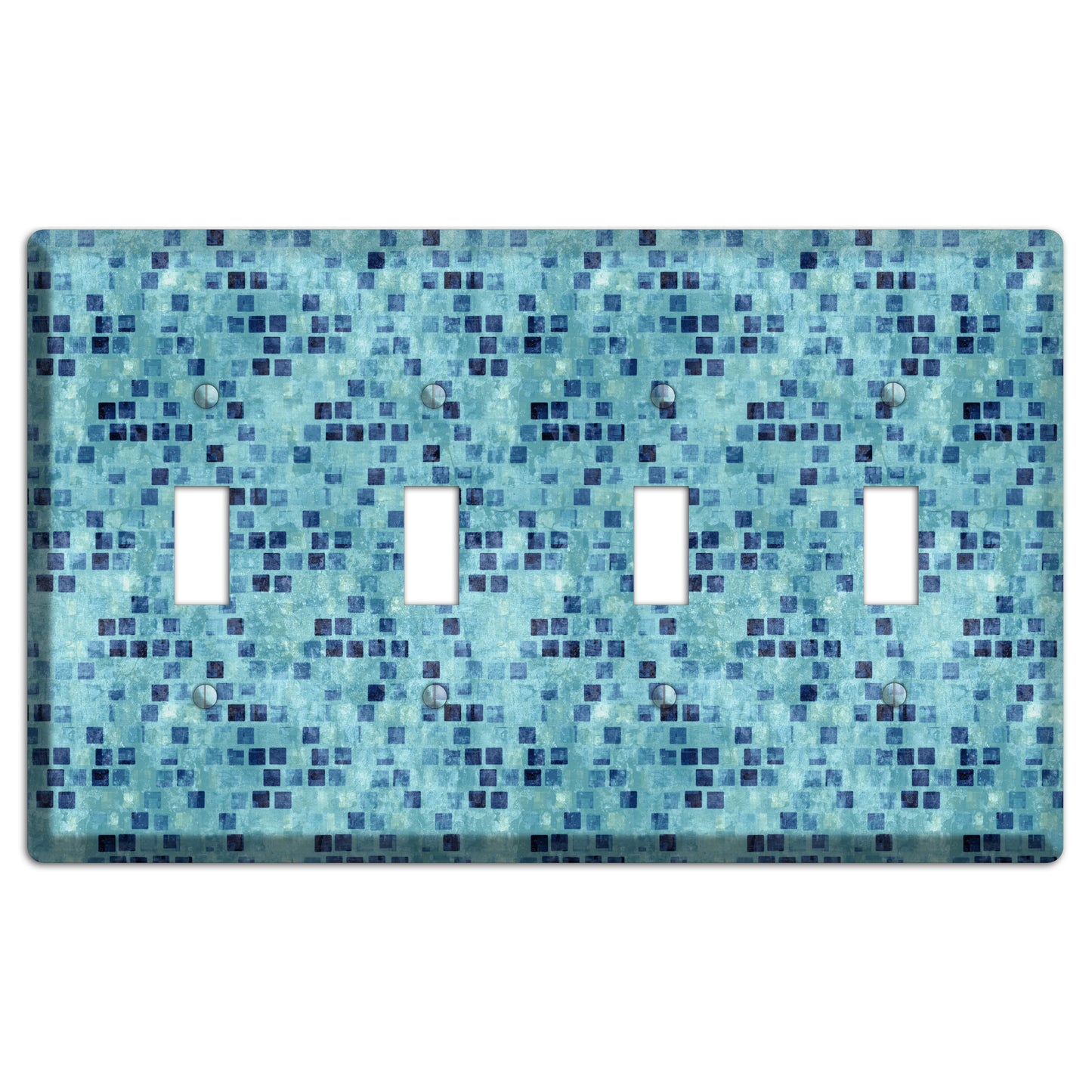 Turquoise Grunge Tile 4 Toggle Wallplate