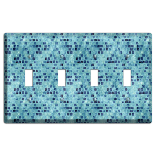 Turquoise Grunge Tile 4 Toggle Wallplate