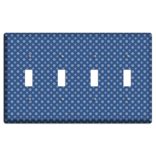 Blue Foulard 4 Toggle Wallplate