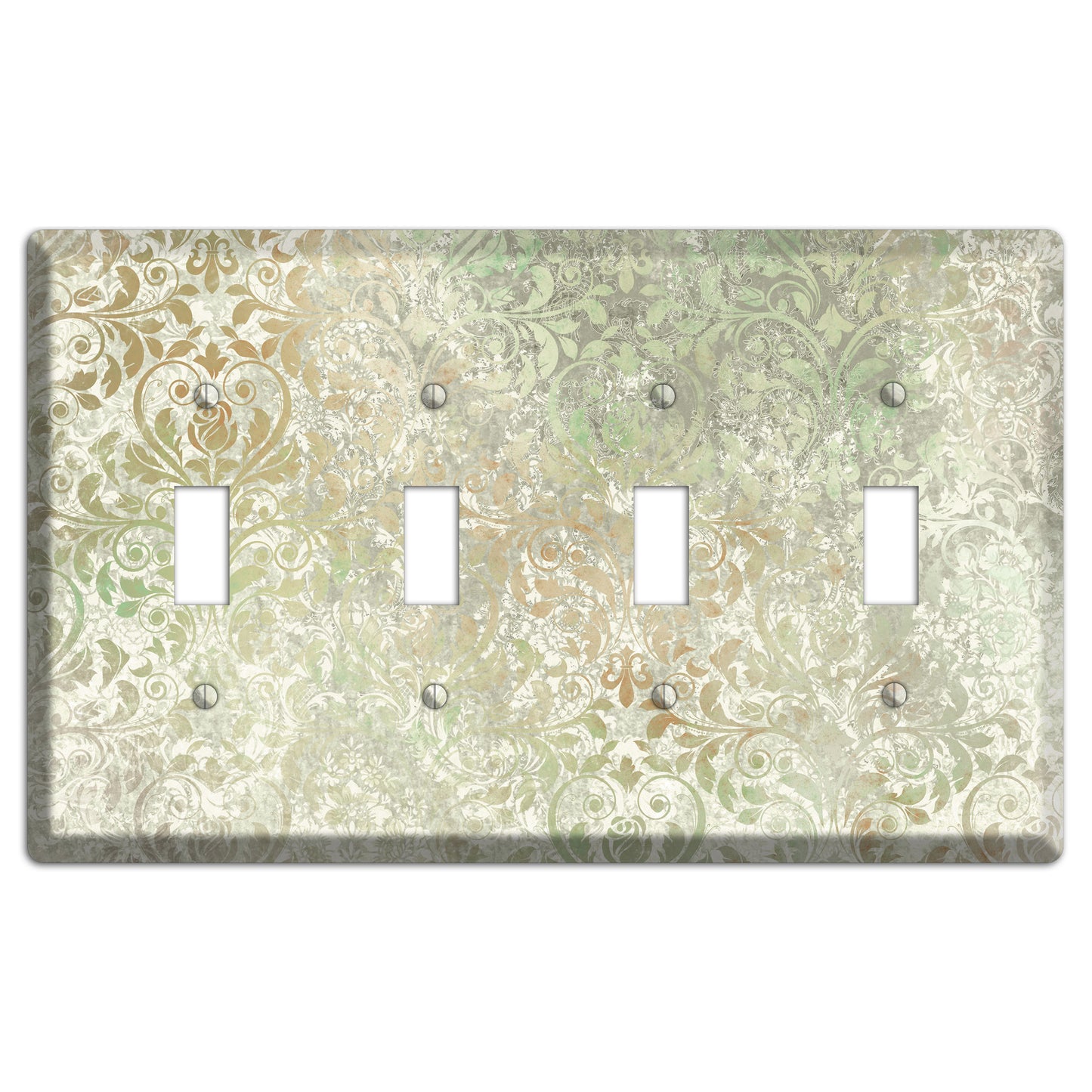 Tana Whimsical Damask 4 Toggle Wallplate