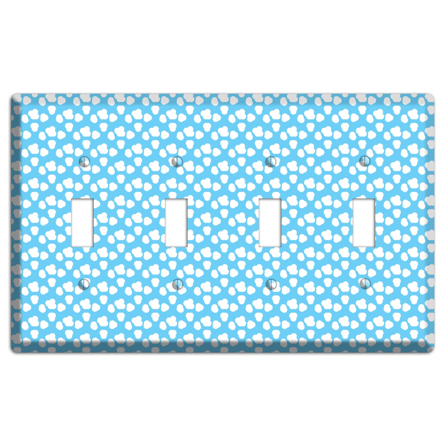 Blue Small Clouds 4 Toggle Wallplate