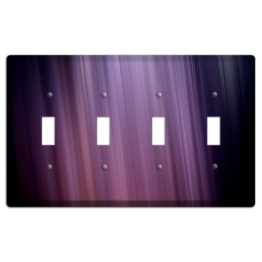 Eggplant Ray of Light 4 Toggle Wallplate