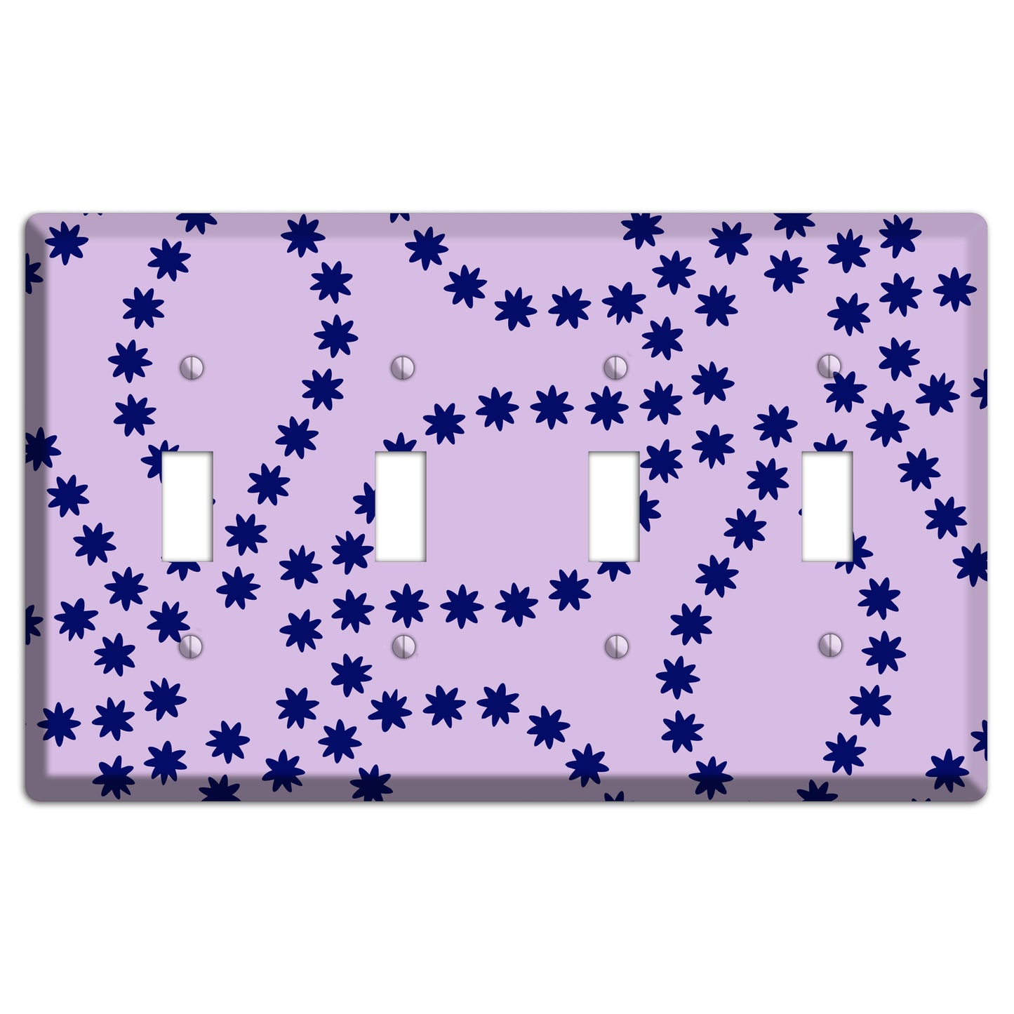 Lavender with Purple Constellation 4 Toggle Wallplate