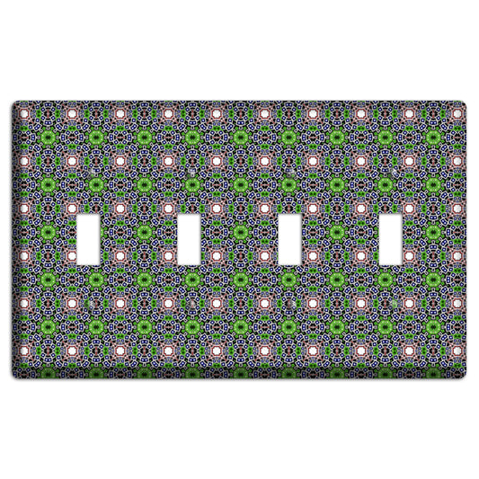 Green Foulard 4 4 Toggle Wallplate