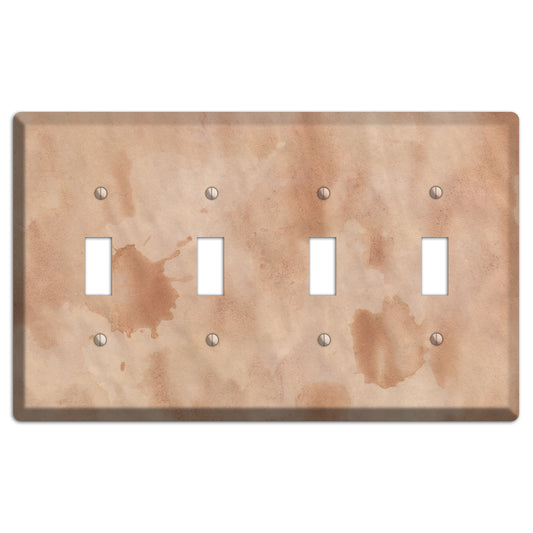 Aged Paper 2 4 Toggle Wallplate