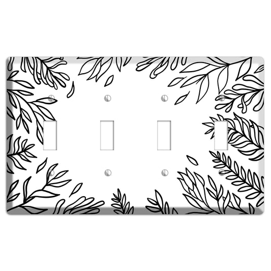 Hand-Drawn Leaves 8 4 Toggle Wallplate