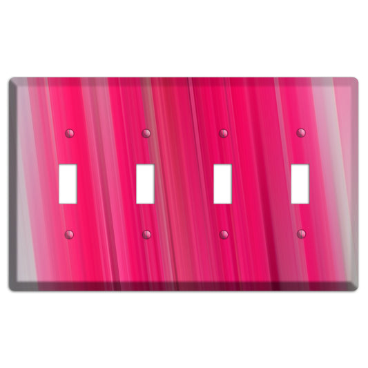 Pink Ray of Light 4 Toggle Wallplate