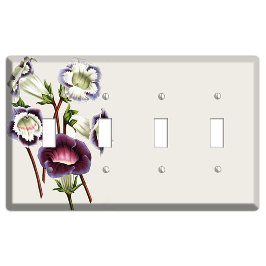 Gloxinas 4 Toggle Wallplate