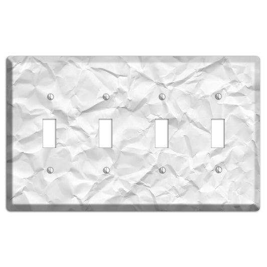 Alto Crinkled Paper 4 Toggle Wallplate