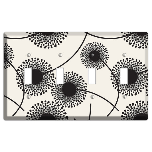 Simple Dandelion 4 Toggle Wallplate