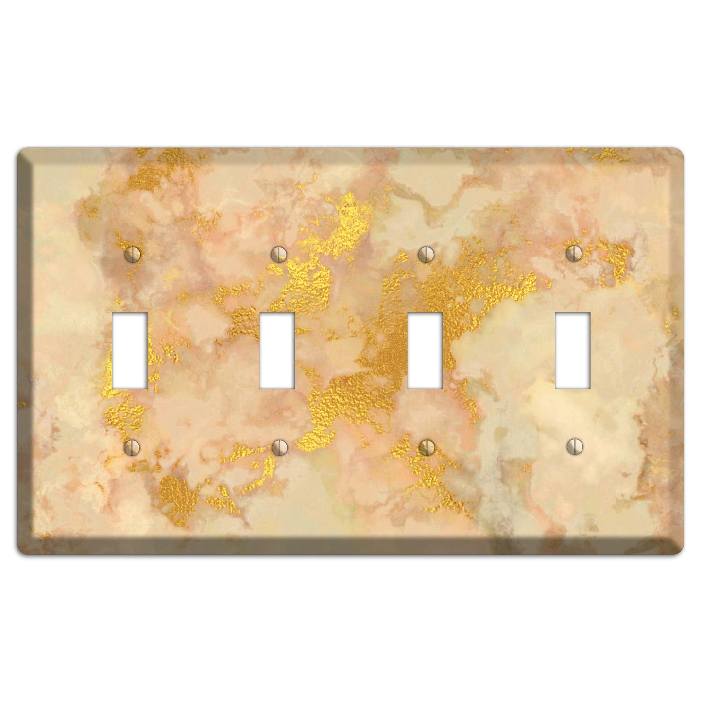 Old Gold Marble 4 Toggle Wallplate