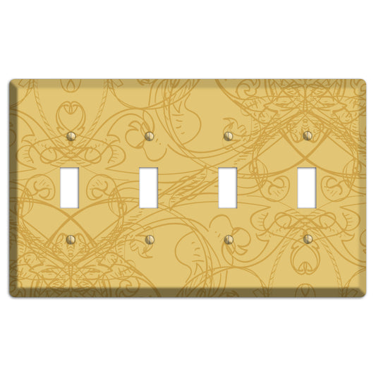 Beige Deco Sketch 4 Toggle Wallplate