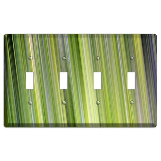 Green Ray of Light 4 Toggle Wallplate