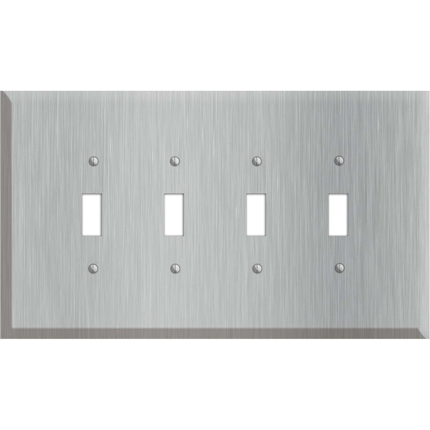 Oversized Discontinued Stainless Steel 4 Toggle Wallplate