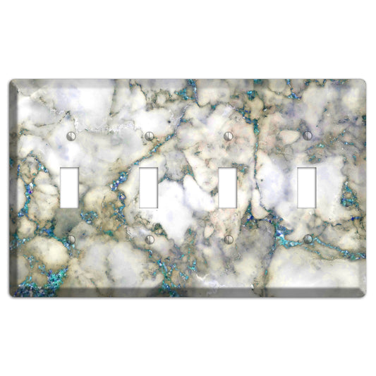 Hillary Marble 4 Toggle Wallplate