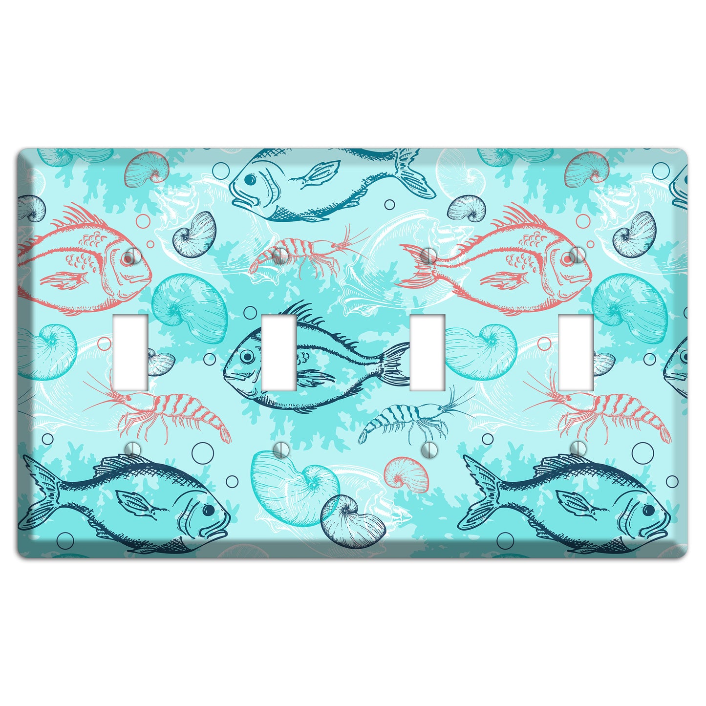 Mixed Sea Life Style 24 4 Toggle Wallplate