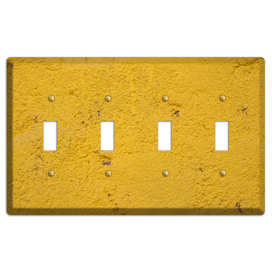 Yellow Concrete 4 Toggle Wallplate