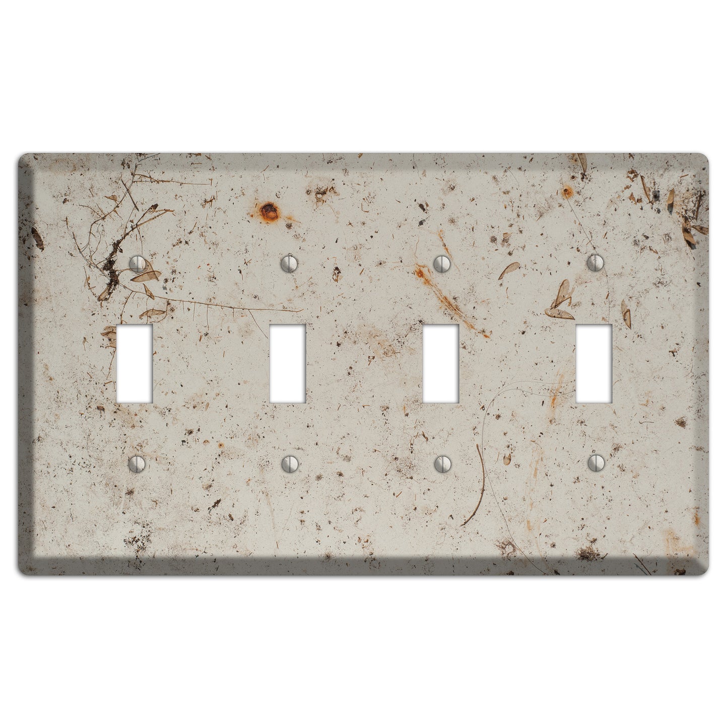 Spotted Concrete 4 Toggle Wallplate