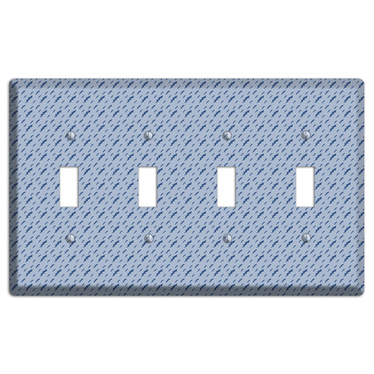 Blue Bolts 4 Toggle Wallplate