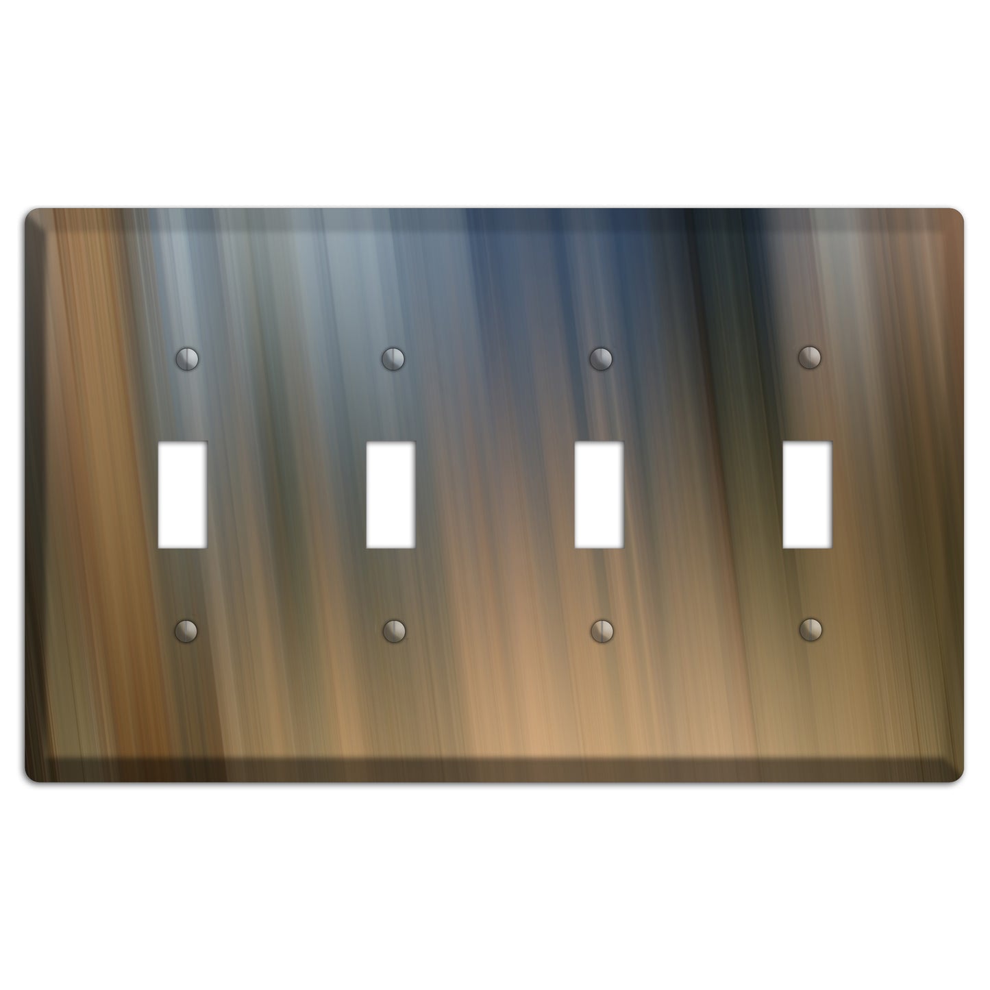 Brown and Blue-grey Ray of Light 4 Toggle Wallplate