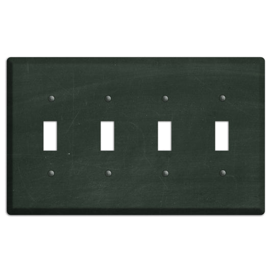 Chalk Black 4 Toggle Wallplate