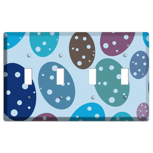 Blue Eggs 4 Toggle Wallplate