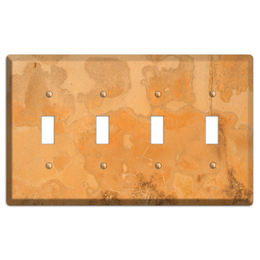 Tan Concrete 4 Toggle Wallplate