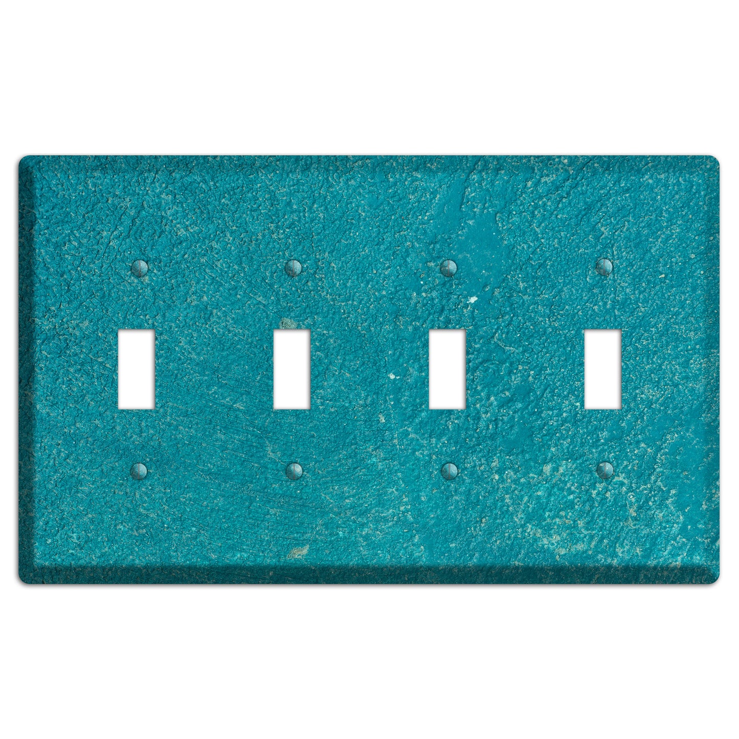 Teal concrete 4 Toggle Wallplate