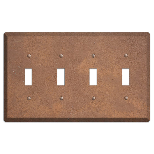 Brown Concrete 4 Toggle Wallplate