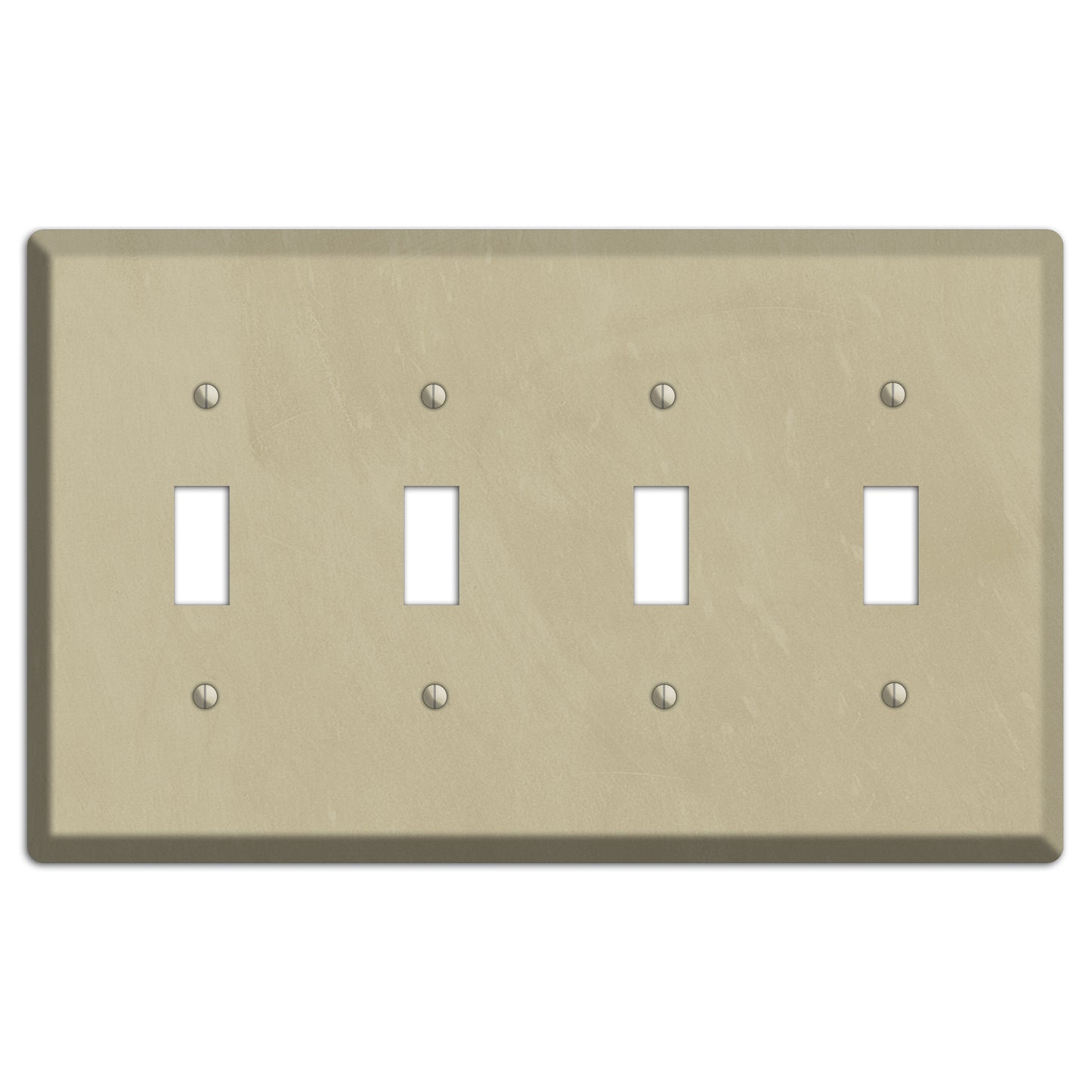 Chalk Beige 4 Toggle Wallplate