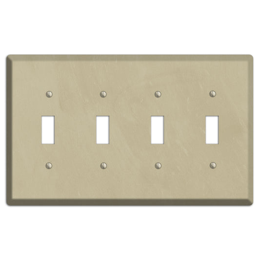 Chalk Beige 4 Toggle Wallplate