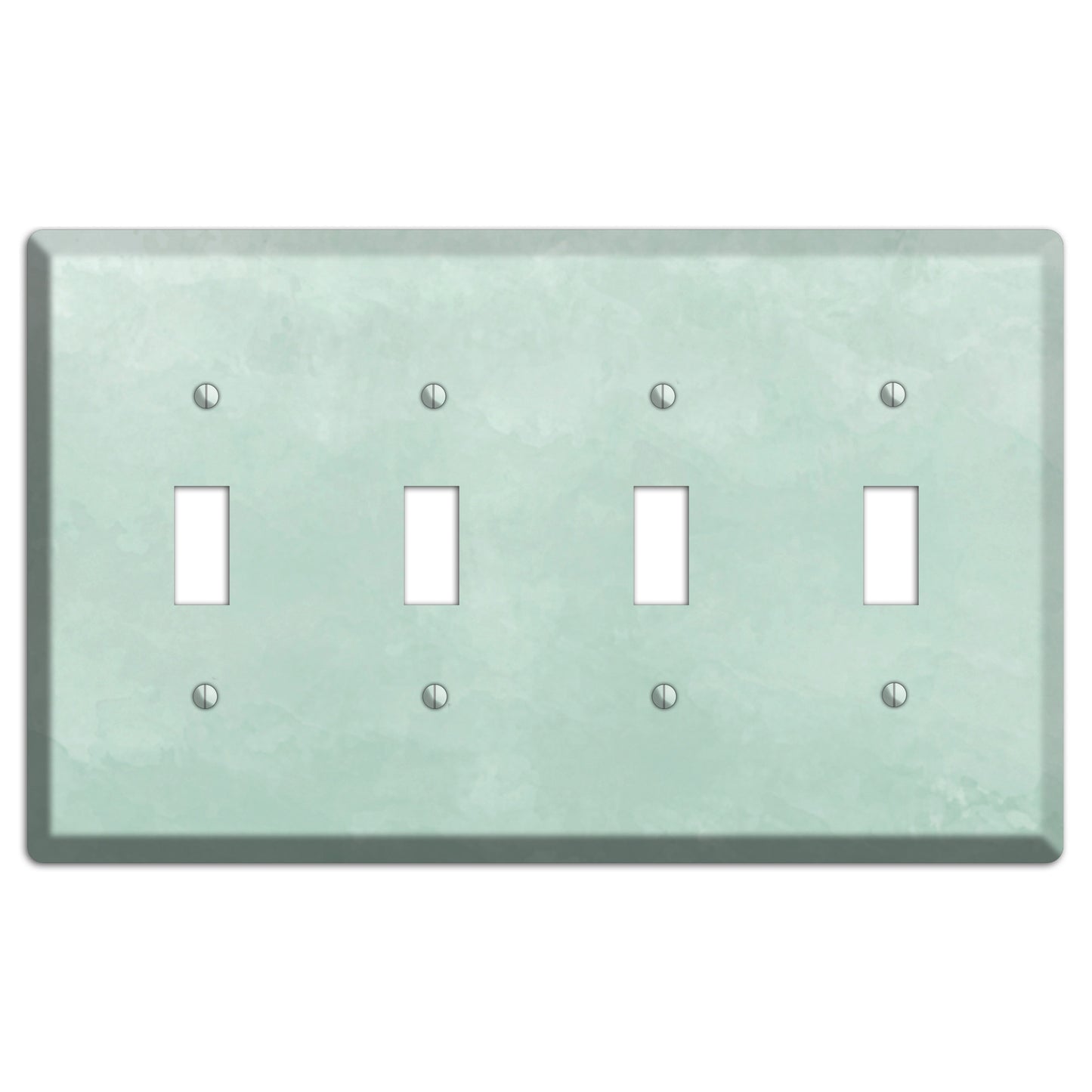 Sea Foam Green Ombre 4 Toggle Wallplate