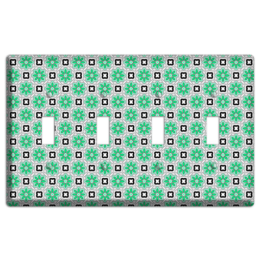 Green Foulard 6 4 Toggle Wallplate