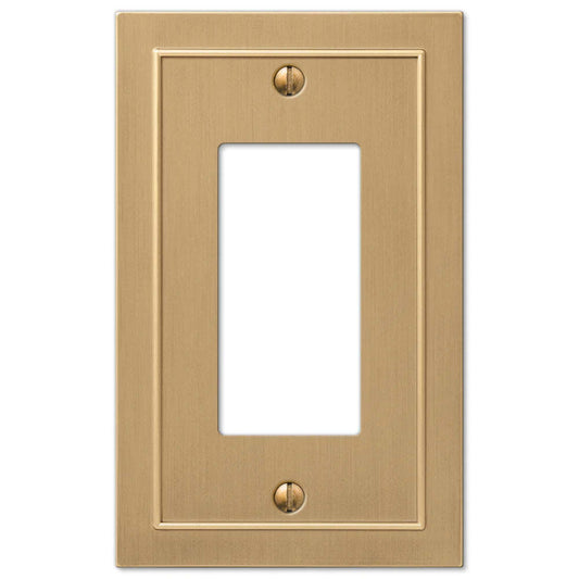 Bethany Brushed Bronze Cast 1 Rocker (GFI) Wallplate:Wallplatesonline.com