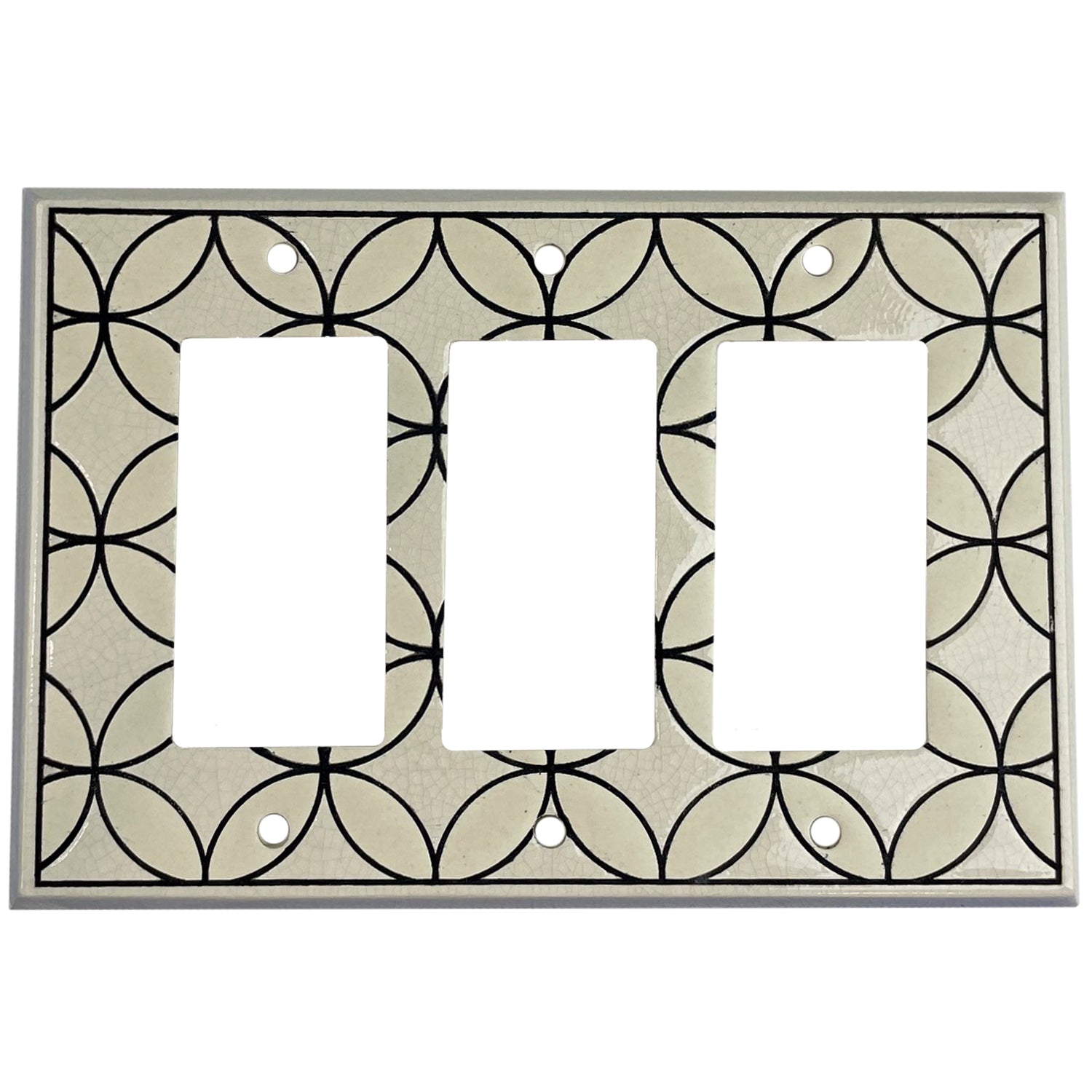 Lattice - White Single Covers Plates 3 Rocker Wallplate