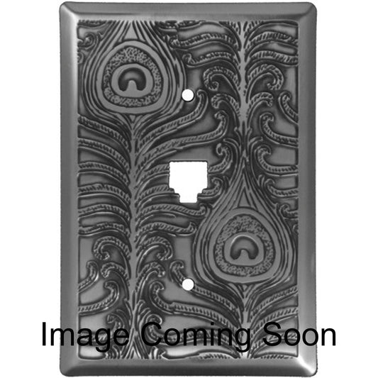 Peacock Stainless Steel Phone Switchplate w/ Hardware