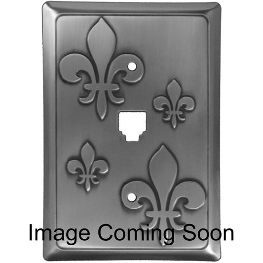 Fleur-de-Lis Stainless Steel Phone Switchplate w/ Hardware