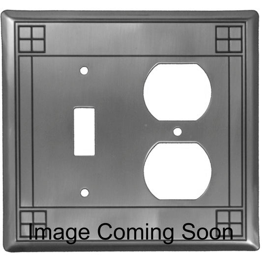 Arts and Crafts Stainless Steel Toggle / Duplex Switchplate