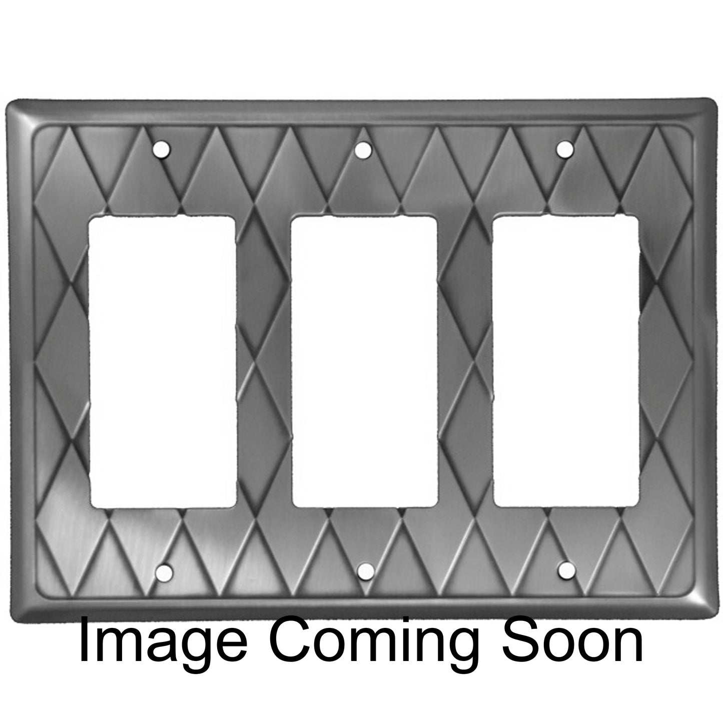 Diamond Stainless Steel Triple Rocker Switchplate