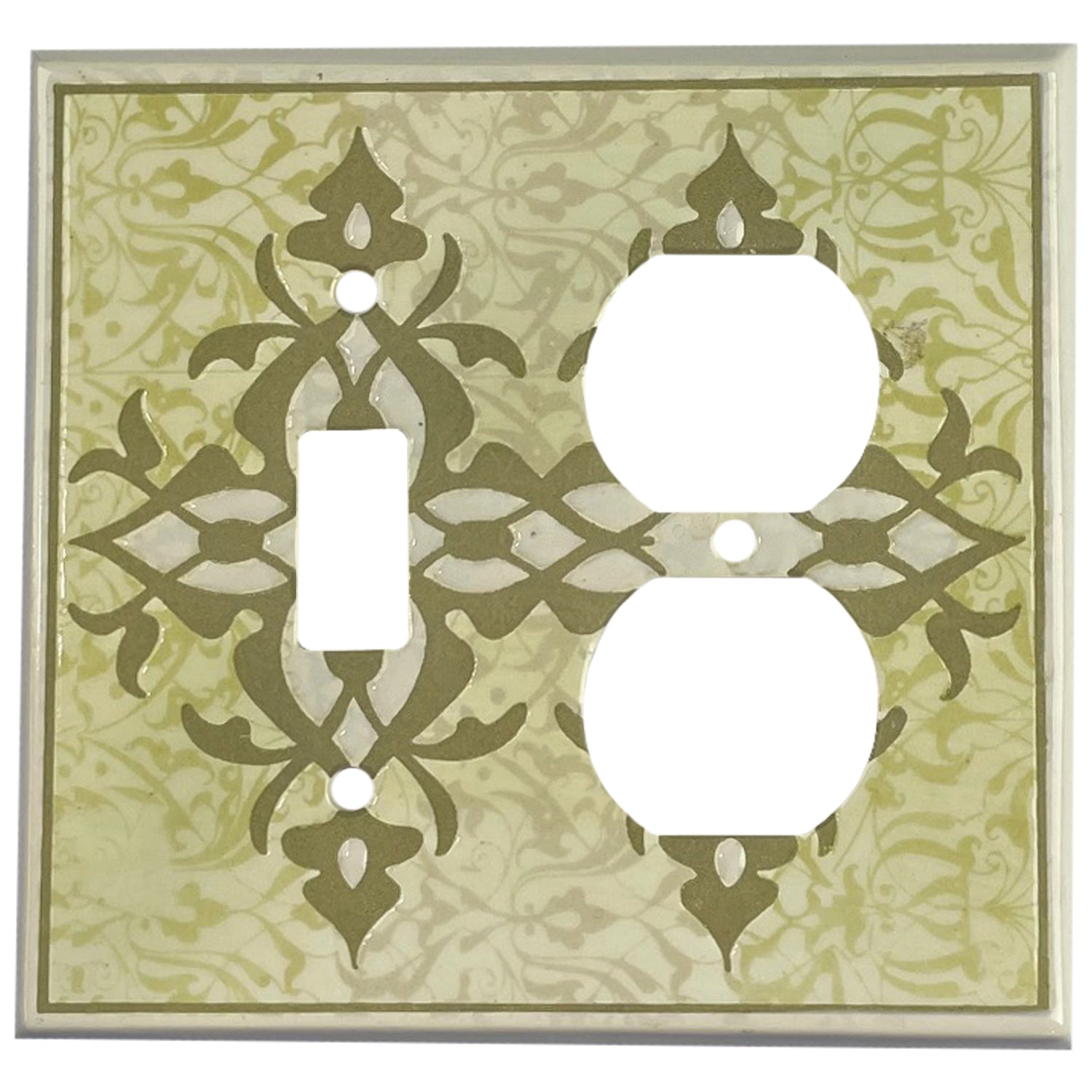 Paisley - Sage Toggle / Duplex Wallplate