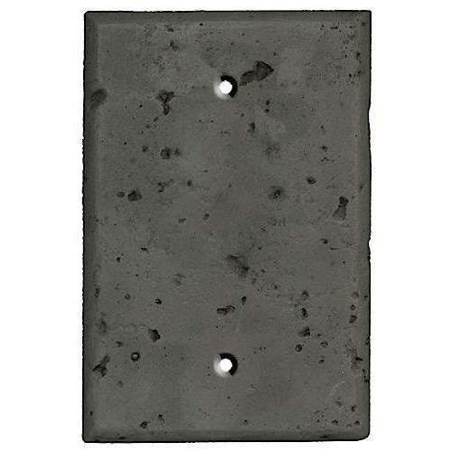 Charcoal Stone Single Blank Cover Plate - Wallplatesonline.com