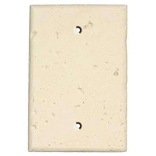 Bone Stone Single Blank Cover Plate - Wallplatesonline.com