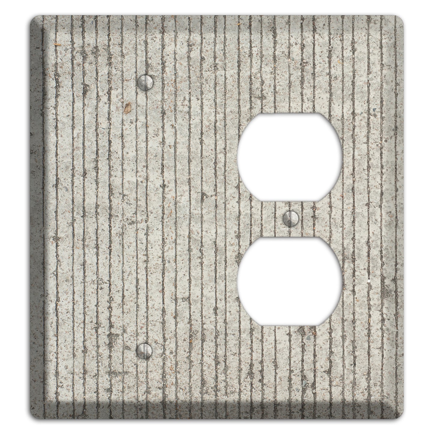 Vertical Concrete Blank / Duplex Wallplate