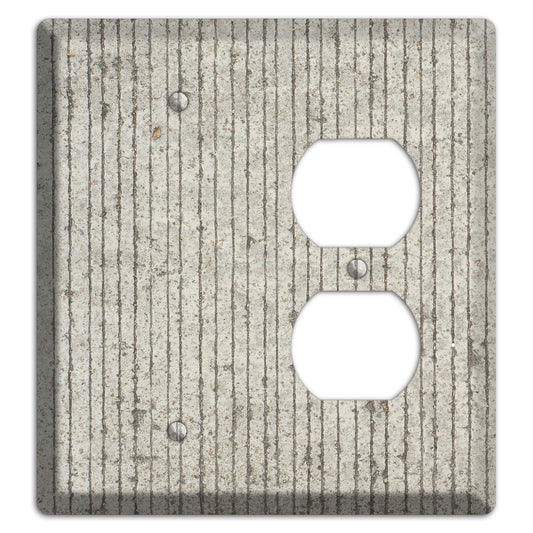 Vertical Concrete Blank / Duplex Wallplate