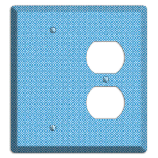 Light Blue Tiny Check Blank / Duplex Wallplate