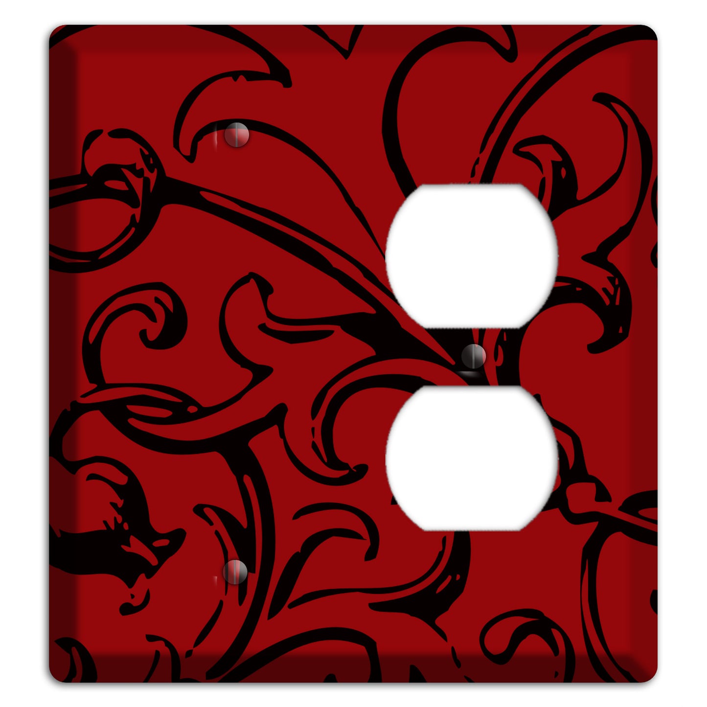 Victorian Red Blank / Duplex Wallplate