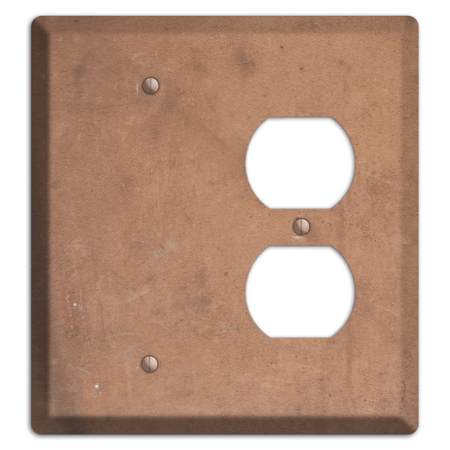 Light Brown Concrete Blank / Duplex Wallplate